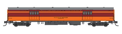 Fox Valley Models 10087 HO Scale Milwaukee Road 1935-Built Express Car - Ready to Run -- Milwaukee Road #1102 (1948 Scheme, orange, maroon, gray Roof)