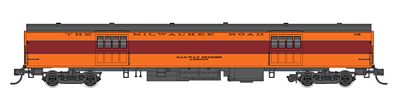 Fox Valley Models 10089 HO Scale Milwaukee Road 1935-Built Express Car - Ready to Run -- Milwaukee Road #1106 (1952 Scheme, orange, maroon, orange Letterboard)