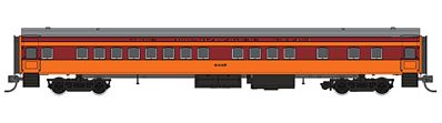 Fox Valley Models 10105 HO Scale Milwaukee Road 1935-Built Bunk Coach - Ready to Run -- Milwaukee Road #4442 (1948 Scheme; orange, maroon, gray Roof)