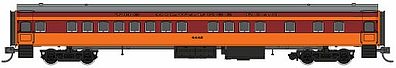 Fox Valley Models 10106 HO Scale Milwaukee Road 1935-Built Bunk Coach - Ready to Run -- Milwaukee Road #4445 (1948 Scheme; orange, maroon, gray Roof)