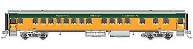 Fox Valley Models 10110 HO Scale Milwaukee Road 1935-Built Bunk Coach - Ready to Run -- Pacific Great Eastern #624 (yellow, green)