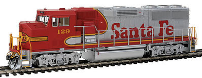 Fox Valley Models 20102 HO Scale EMD GP60M - Standard DC -- Santa Fe #129 (Warbonnet, silver, red)