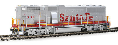 Fox Valley Models 20152 HO Scale EMD GP60B - Standard DC -- Santa Fe #331 (Warbonnet; silver, red)