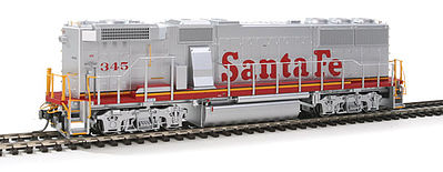 Fox Valley Models 20154 HO Scale EMD GP60B - Standard DC -- Santa Fe #345 (Warbonnet; silver, red)