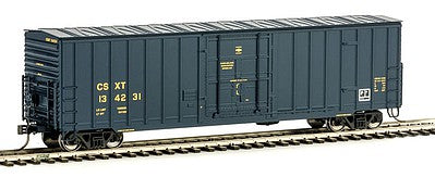 Fox Valley Models 30043 HO Scale Soo Line-Built 7-Post Plug-Door Boxcar w/X Panel Roof - Ready to Run -- CSX Transportation #134231 (blue, Reporting Marks Only)