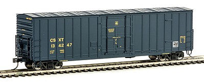 Fox Valley Models 30044 HO Scale Soo Line-Built 7-Post Plug-Door Boxcar w/X-Panel Roof - Ready to Run -- CSX Transportation #134247 (blue, Reporting Marks Only)