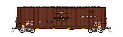 Fox Valley Models 30241 HO Scale Soo Line-Built 7-Post Plug-Door Boxcar w/Diagonal-Panel Roof - Ready to Run -- Burlington Northern & Santa Fe #727032 (Boxcar Red, Wedge Logo)