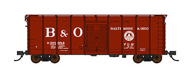 Fox Valley Models 30354 HO Scale B&O Class M-53 Wagontop Boxcar w/Youngstown Doors - Ready to Run -- Baltimore & Ohio #381084 (Boxcar Red, Low Lettering, 13 States, Billboard B&