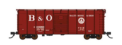 Fox Valley Models 30356 HO Scale B&O Class M-53 Wagontop Boxcar w/Youngstown Doors - Ready to Run -- Baltimore & Ohio #381968 (Boxcar Red, No Small B&O, 13 States, 7" Number)