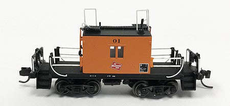 Fox Valley Models 31167 HO Scale Milwaukee Road Transfer Caboose Late Version - Ready to Run -- Milwaukee Road 01 (orange, black, Logo on Side)