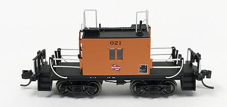 Fox Valley Models 31168 HO Scale Milwaukee Road Transfer Caboose Late Version - Ready to Run -- Milwaukee Road 021 (orange, black, Logo on Side)