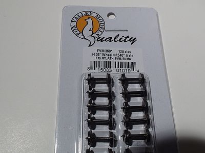 Fox Valley Models 3601 N Scale 36" Wheels pkg(12) -- .540" Axle