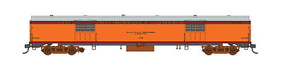 Fox Valley Models 40094 N Scale 1935 Hiawatha Express Car - Ready to Run -- Milwaukee Road #1113 (1935 Scheme, orange, maroon, gray Roof)