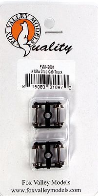 Fox Valley Models 49001 N Scale Caboose Truck -- Drop Frame 1 Pair