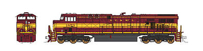 Fox Valley Models 70006 N Scale GE ES44AC GEVO - Standard DC -- Nashville, Chattanooga & St. Louis (Fantasy Heritage Scheme, maroon, yellow)