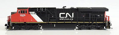 Fox Valley Models 70242 N Scale GE ES44AC - Standard DC -- Canadian National #2816 (black, red, white, Website Noodle Logo)