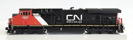 Fox Valley Models 70243 N Scale GE ES44AC - Standard DC -- Canadian National #2829 (black, red, white, Website Noodle Logo)