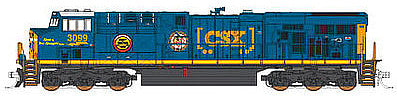 Fox Valley Models 70287 N Scale GE ES44AC GEVO - Standard DC -- CSX #3099 (blue, yellow, How Tomorrow Moves & Safety Train Logos)