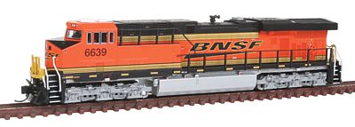 Fox Valley Models 70408 N Scale GE ES44C4 - Standard DC -- BNSF Railway #6639 (orange, black, yellow, Wedge Logo)