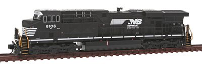 Fox Valley Models 70464 N Scale GE ES44AC - Standard DC -- Norfolk Southern #8106 (black, white, Horse Head Logo)