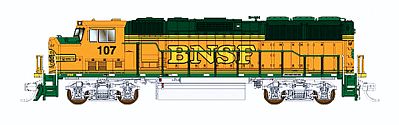 Fox Valley Models 70505 N Scale EMD GP60M - Standard DC -- Burlington Northern & Santa Fe #107 (Heritage 2; orange, green, yellow BNSF)