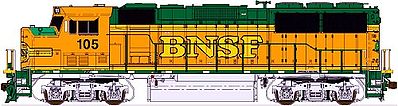 Fox Valley Models 70506 N Scale EMD GP60M - Standard DC -- Burlington Northern & Santa Fe #116 (Heritage 2; orange, green, yellow BNSF)