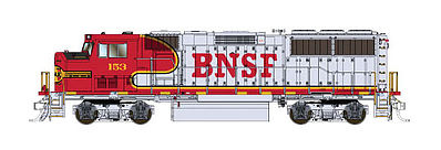 Fox Valley Models 70516 N Scale EMD GP60M - Standard DC -- Burlington Northern Santa Fe #109 (Warbonnet, silver, red, Large BNSF)