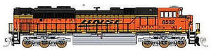 Fox Valley Models 71104 N Scale EMD SD70ACe w/Isolated Cab & Low Headlight - Standard DC -- BNSF Railway #8532 (orange, balck, yellow, Wedge Logo)