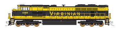 Fox Valley Models 71155 N Scale EMD SD70ACe w/NS Details - Standard DC -- Norfolk Southern #1069 (Virginian Heritage Scheme; black, yellow)