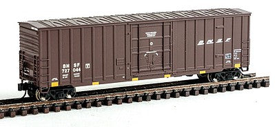 Fox Valley Models 81808 N Scale Soo Line 50' 7-Post Plug-Door Boxcar - Ready to Run -- BNSF Railway #727044 (Boxcar Red, Wedge Logo)