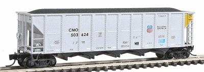 Fox Valley Models 8305 N Scale Trinity RD-4 Hopper - Ready to Run -- Union Pacific CMO (silver, yellow, UP Building America Logo)