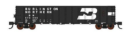 Fox Valley Models 83502 N Scale Pullman-Standard Coal Gondola 6-Pack - Ready to Run -- Burlington Northern (Set #2; black, white; Large Logo)