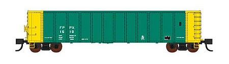 Fox Valley Models 83513 N Scale Pullman-Standard Coal Gondola - Ready to Run -- Fayette Power FPPX 1510 (Double Rotary, green, yellow)