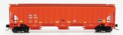 Fox Valley Models 850083 N Scale 4750 Cu.Ft. 3-Bay Covered Hopper - Ready to Run -- GATX Leasing GACX 470345 (Dark Salmon)