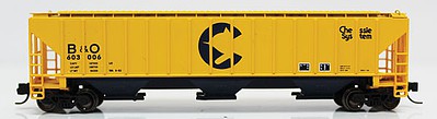 Fox Valley Models 852011 N Scale 4740 Cu.Ft. 3-Bay Covered Hopper - Ready to Run -- Chessie System B&O 603006 (yellow, blue, Large Logo)