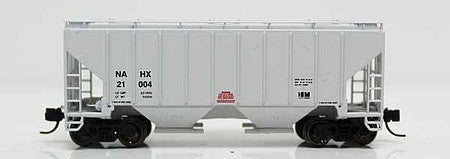 Fox Valley Models 854063 N Scale 3000 Cu.Ft. 2-Bay Covered Hopper - Ready to Run -- NAHX 21103 (gray)