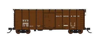 Fox Valley Models 90339 N Scale B&O Class M-53 Wagontop Boxcar w/Flat Doors - Ready to Run -- Baltimore & Ohio #380087 (Original Scheme, Boxcar Red)