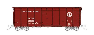 Fox Valley Models 90345 N Scale B&O Class M-53 Wagontop Boxcar w/Flat Doors - Ready to Run -- Baltimore & Ohio #380268 (Post War 1946-55, Boxcar Red)