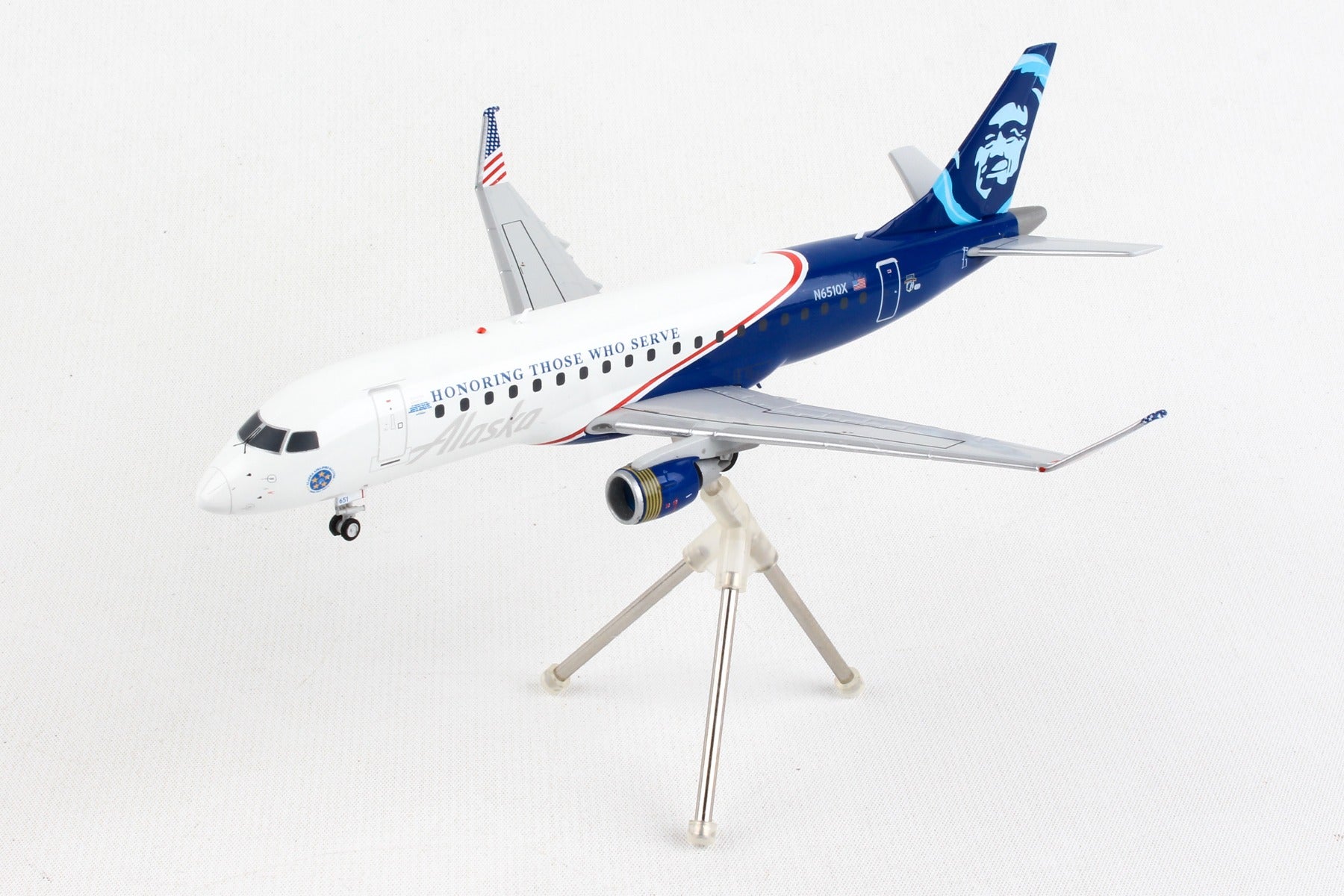 Gemini Jets G2ASA886 Gemini200 Alaska/Horizon E175 1/200 N651Qx Veterans