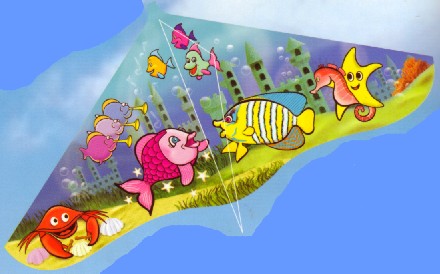 Gayla Industries 106 42"x22" Deep Sea City Delta Wing Kite