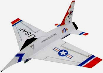 Gayla Industries 1326 40"x48" Thunderbird Jet Plane 3-D Nylon Kite
