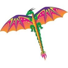 Gayla Industries 961 55"x45" Dragon 3-D Nylon Kite