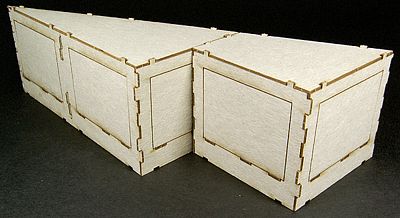 GCLaser 11003 HO Scale The Cube Modular System Component - Kit (Laser-Cut Architectural Card) -- Angled Core Set B 26.5 Degrees Right
