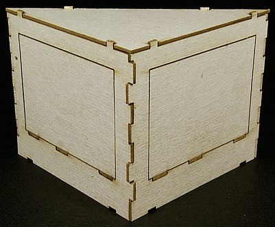 GCLaser 11004 HO Scale The Cube Modular System Component - Kit (Laser-Cut Architectural Card) -- Angled Core Set C 45 Degrees