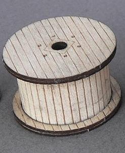 GCLaser 11191 HO Scale Loaded Cable Reel pkg(3) - Kit (Laser-Cut Wood) -- 5/8 x 1-1/16" Diameter