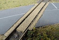 GCLaser 11271 HO Scale Straight Grade Crossing -- Kit - Fits Code 83 & 100 Rail pkg(2)