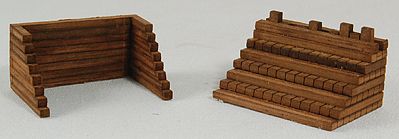 GCLaser 1182 HO Scale Wood Track Bumpers - Kit (Laser-Cut Architectural Card) -- pkg(2)
