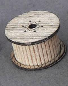 GCLaser 1191 N Scale Cable Reel 6-Pack - Kit (Laser-Cut Wood) -- Covered 3/8 x 9/16" Diameter