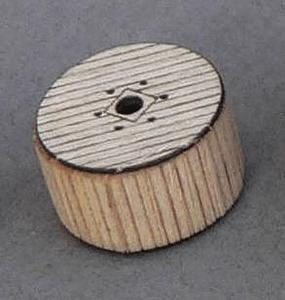 GCLaser 1192 N Scale Cable Reel 6-Pack - Kit (Laser-Cut Wood) -- Covered 3/8 x 9/16" Diameter