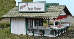 GCLaser 1209 HO Scale Country Market - Kit (Laser-Cut Wood) -- 3-1/16 x 3-3/8 x 1-11/16"